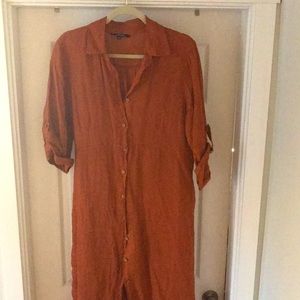 Italian Linen Shirt Dress